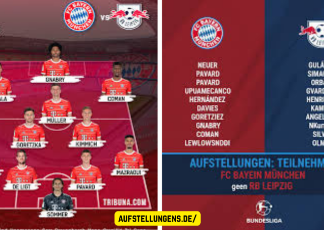 Aufstellungen: Teilnehmer: FC Bayern München gegen RB Leipzig – Alles zur voraussichtlichen Startelf und Spielanalyse