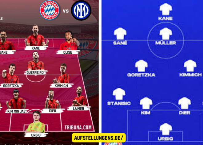 Aufstellungen: Teilnehmer: Inter Mailand gegen FC Bayern München heute live – Alle Startelfs, Taktiken und Spieleranalyse