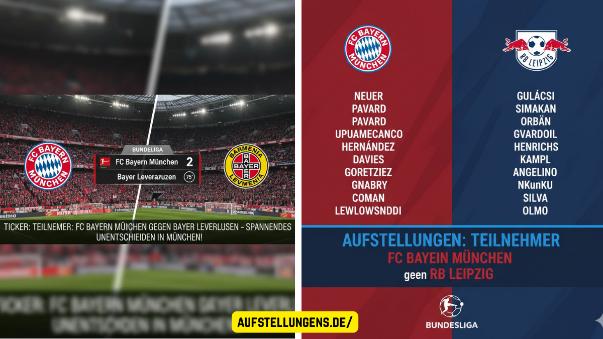 ticker: teilnehmer: fc bayern münchen gegen bayer leverkusen – Alles zum Liveticker und Spielverlauf